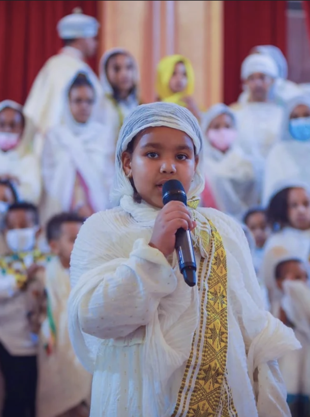 Youth choir singing